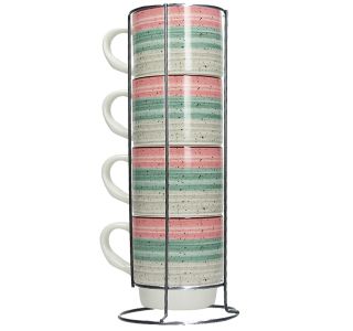 SET SKODELIC IN LONČKOV TOGNANA 4 DELNI 320 ML W/METAL STANDURBAN URBAN PASTEL