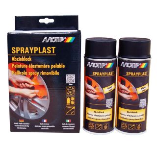 BARVNI SPREJ MOTIP SET SPRAYPLAST SREBRNI POLMAT 2 X 400ML - FOLIJA SPREJ