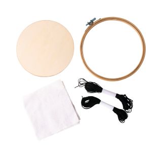 USTVARJALNI SET RAYHER SET ZA VEZENJE, OBROČ IZ BAMBUSA 17CM IN DODATKI