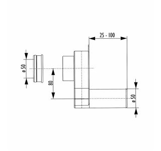 SIFON ZA PISOAR LIV 32 MM PVC ODTOK V STENO SIFON ZA PISOAR LIV 32 MM PVC ODTOK V STENO