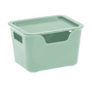 ŠKATLA/ZABOJ BELLA 18X14X11 CM(L),S POKROVOM ZELENA ŽAJBELJ