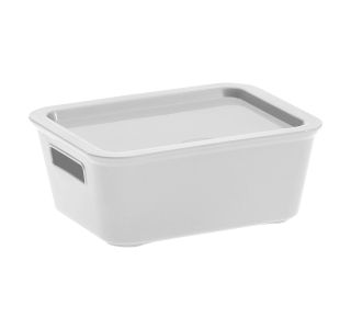 ŠKATLA/ZABOJ BELLA 18X14X7 CM (M),S POKROVOM SVETLO SIVA