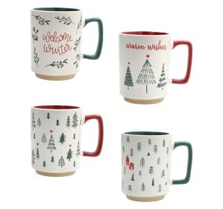 SKODELICA / LONČEK 400 ML NATALE XMAS TREE RAZLIČNI DEKORJI SKODELICA / LONČEK 400 ML NATALE XMAS TREE RAZLIČNI DEKORJI