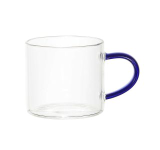 SKODELICA / LONČEK HOME DECO 150ML STEKLENA ZA ESPRESO OBARVAN ROČAJ