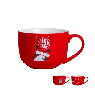 SKODELICA / LONČEK MHOME 370 ML, RDEČA IZ SILIKONA RAZLIČNI MOTIVI