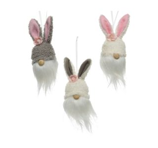 ŠKRAT Z ZAJČJIMI UŠESI NA TRAKU, BELE/SIVE BARVE, SORT ŠKRAT Z ZAJČJIMI UŠESI NA TRAKU, BELE/SIVE BARVE, SORT