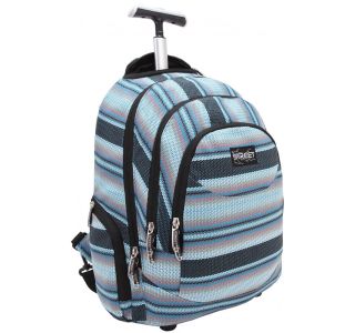 ŠOLSKA TORBA NA KOLESIH STREET TROLLEY ROUND CANVAS PEARL