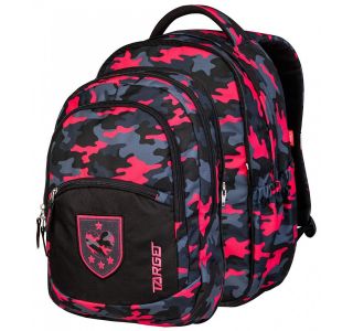 ŠOLSKI NAHRBTNIK TARGET 2V1 CURVED CAMOUFLAGE PINK 26943