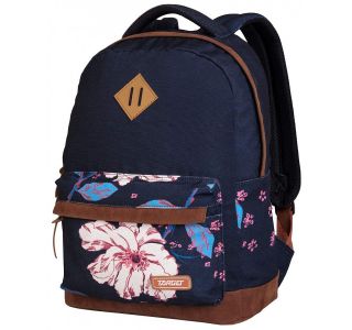 ŠOLSKI NAHRBTNIK TARGET CANVAS FLORAL BLUE 26776