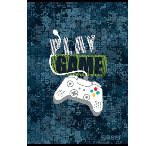 ŠOLSKI ZVEZEK STREET GAMING A4 ČRTAN Z ROBOM, 54 LISTOV, SORT