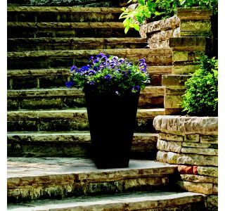 PE ZUNANJI LONEC MULTY HOME SONATA STOŽEC 26 X 26 CM VIŠ 50 CM ČRN