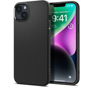 SPIGEN LIQUID AIR SILIKONSKI OVITEK ZA IPHONE 15 PLUS 6.7 ČRN