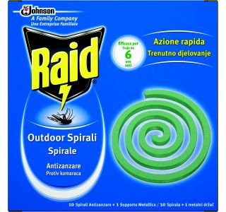 ZAŠČITA PRED INSEKTI RAID SPIRALE FIK 10 KOS