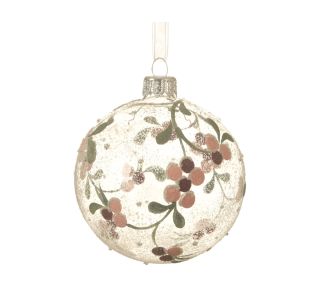 STEKLENA BUNKA DECORIS PROZORNA Z ROŽAMI FI 8 CM SORT STEKLENA BUNKA DECORIS PROZORNA Z ROŽAMI FI 8 CM SORT