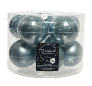 STEKLENA BUNKA DECORIS SVETLO MODRE BARVE 10/1 FI 6 CM STEKLENA BUNKA DECORIS SVETLO MODRE BARVE 10/1 FI 6 CM