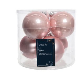 STEKLENA BUNKA ROZA BARVE, SIJOČE/MAT, 6/1, FI 80 MM