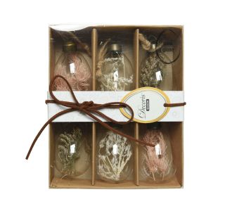 STEKLENA JAJČKA S SUHIM CVETJEM, 6/1 STEKLENA JAJČKA S SUHIM CVETJEM, 6/1