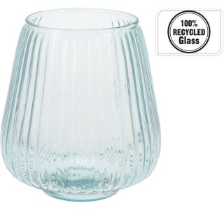 STEKLENA VAZA EH REBRASTO STEKLO 9X20 CM STEKLENA VAZA EH REBRASTO STEKLO 9X20 CM