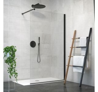 STENA SAMOSTOJEČA AQUAESTIL ZENITH WALL 120 ČRNI PR. PROZ. STEK.