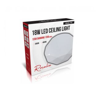 STROPNA LED LUČ, DIAMANT, 18W STAR, 3000K, 1350LM