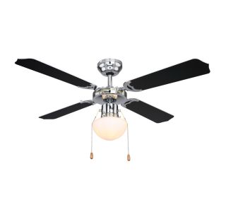 STROPNI VENTILATOR GLOBO CHAMPION 4-ELISE, 1XE27 KROM / ČRNI/BELI STROPNI VENTILATOR GLOBO CHAMPION 4-ELISE, 1XE27 KROM / ČRNI/BELI