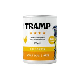 MOKRA HRANA ZA PSE TRAMP 4* DOG PATE CHICKENPAŠTETA ZA ODRASLE PSE S PIŠČANCEM, 6X 800 G
