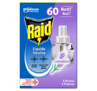 POLNILO ZA ELEKTRIČNI ODGANJALEC KOMARJEV RAID FAMILY VONJ SIVKE 36 ML