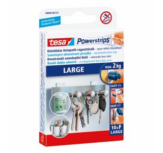 SAMOLEPILNI IZDELEK TESA POWERSTRIPS VELIKI, 10 KOS
