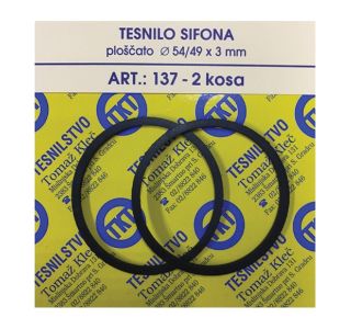 TESNILO KLEČ GUMI ZA SIFON PLOŠČATO FI 54/49X3 MM TESNILO KLEČ GUMI ZA SIFON PLOŠČATO FI 54/49X3 MM