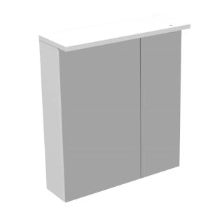 TOALETNA OMARICA FEROTEHNA SARA 60 Z OGLEDALOM BELA, LED RAZSVETLJAVA