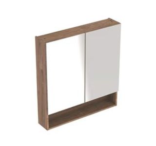 TOALETNA OMARICA GEBERIT SELNOVA SQUARE Z OGLED. OREH - HICKORY 59X85
