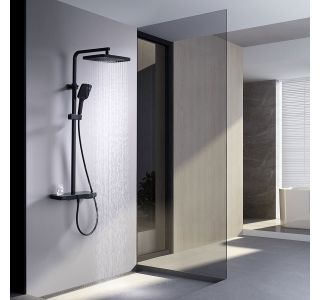 TUŠ SISTEM INTER CERAMIC PIANO ROYAL Z TUŠ ROČKO MAT ČRNA