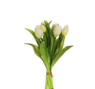 UMETNO CVETJE EVERGREENS TULIPAN V ŠOPKU FUKSIJA/BELA 32 CM