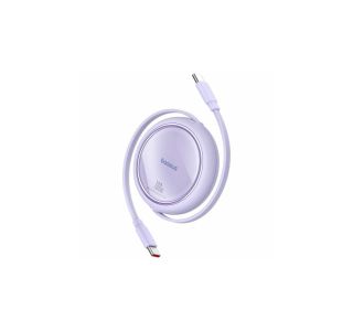 USB KABEL BASEUS KABEL USB-C/USB-C 1M 100W BASEUS, IZVLEČNI, VIJOL. USB KABEL BASEUS KABEL USB-C/USB-C 1M 100W BASEUS, IZVLEČNI, VIJOL.