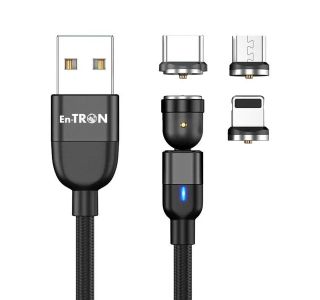 USB KABEL EN-TRON VRTLJIV MAGNETNI KABEL 540° 3V1 TIP C-MICRO-IOS USB KABEL EN-TRON VRTLJIV MAGNETNI KABEL 540° 3V1 TIP C-MICRO-IOS