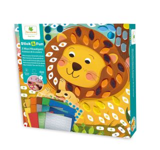 USTVARJALNI SET STICK'N FUN MOZAIK, ŽIVALI V SAVANI USTVARJALNI SET STICK'N FUN MOZAIK, ŽIVALI V SAVANI