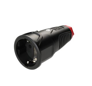VTIČNICA/SPOJKA ZA KABEL PCE VARNOSTNA 250V IP20, GUMA TAURUS 2, ČRNA