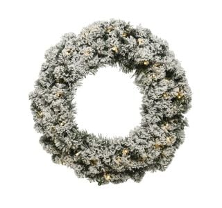 VENČEK DECORIS FI 35 CM, ZASNEŽEN Z LED 20L, IMPERIAL