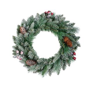 VENČEK DECORIS FI 50 CM, LEDEN Z JAGODA. WINDHAM