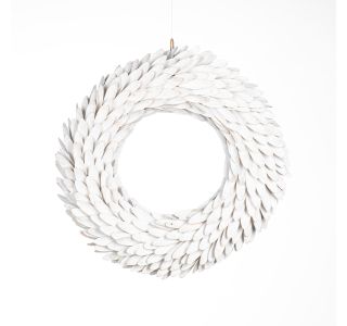 VENČEK GLOSSTYLE LESEN, BELE BARVE 48X48 CM