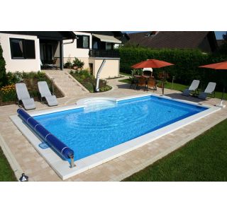 VGRADNI BAZEN PLANET POOL EASYPOOL PLUS RAVNO STOPNIŠČE 8X4X1.5