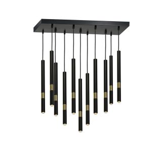 VISEČA SVETILKA MILAGRO MONZA ČRNA/ZLATA 11XG9 MLP6386