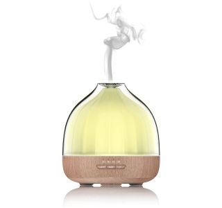 VLAŽILNIK ZRAKA ENTAC 400ML WOOD DECOR RGB 8W USB 7 BARV