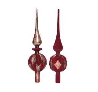 VRH ZA JELKO DECORIS RDEČE BARVE VIŠINA 31 CM SORT