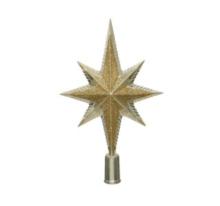 VRH ZA JELKO DECORIS ZVEZDA ZLATA VIŠINA 25.5 CM
