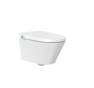 WC ŠKOLJKA, VISEČA INTER CERAMIC BREZ ROBOV Z WC DESKO BELA