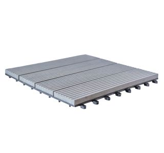 WPC DESKA ZA TERASO BAMBUSWPC KLIK PLOŠČA SVETLO SIVA 300X300X22 MM