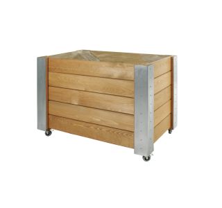 LESENA VISOKA GREDA PATKAR Z JEKLENIMI ROBOVI NA KOLESCIH 89X55X67 CM LESENA VISOKA GREDA PATKAR Z JEKLENIMI ROBOVI NA KOLESCIH 89X55X67 CM