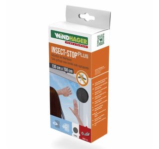 KOMARNIK ZA OKNO FLYSTOP 130X150CM, ČRNA, S TRAKOM