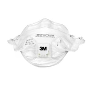 ZAŠČITNA RESPIRATOR MASKA 3M ZA DELCE VFLEX 9162E FFP2 Z VENTILOM, PAK=10 KOS